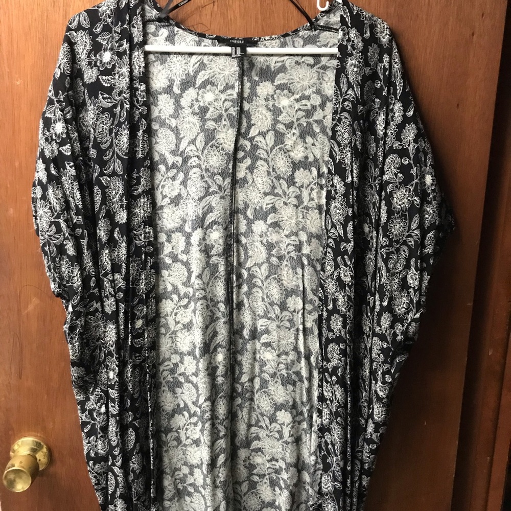 Floral Print Kimono